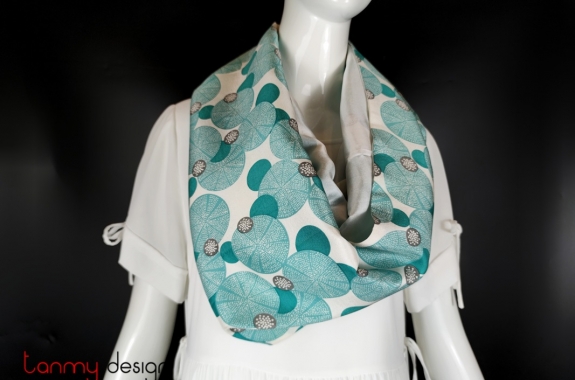Silk scarf LOUISA-JADE RIVER